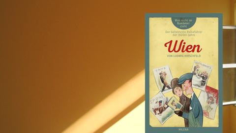 Collage Vordergrund: Buchcover "Wien" // Hintergrund: Stockimage