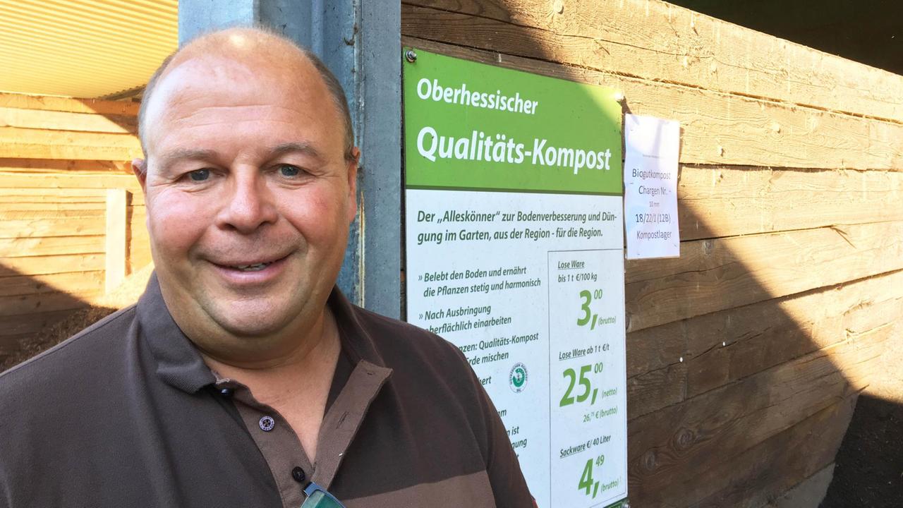 Sven Bratek leitet die Marburger Kompostierungsanlage.