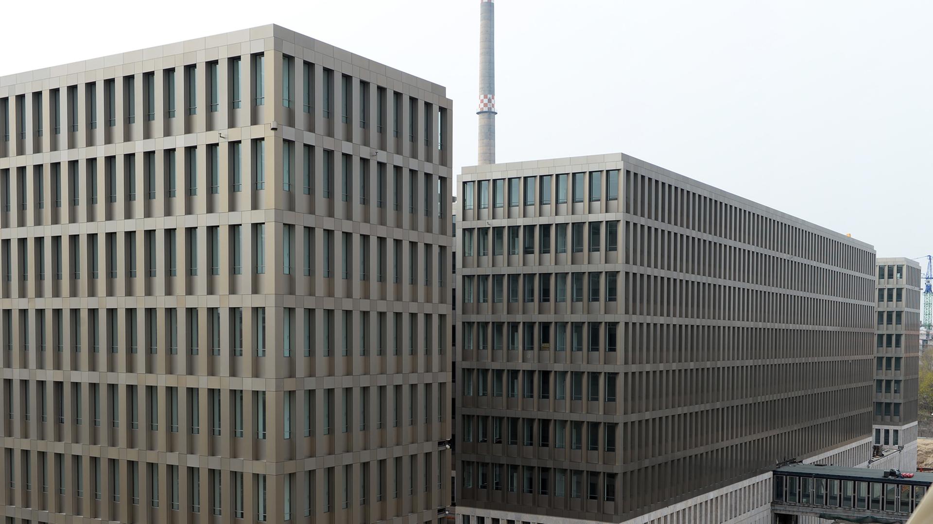 Bürogebäude auf dem Gelände des Bundesnachrichtendienstes (BDN), aufgenommen am 31.03.214 in Berlin während des Festaktes zur Eröffnung der Nordbebauung der Zentrale des BND.