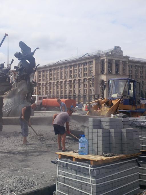 Reparaturarbeiten am Maidan