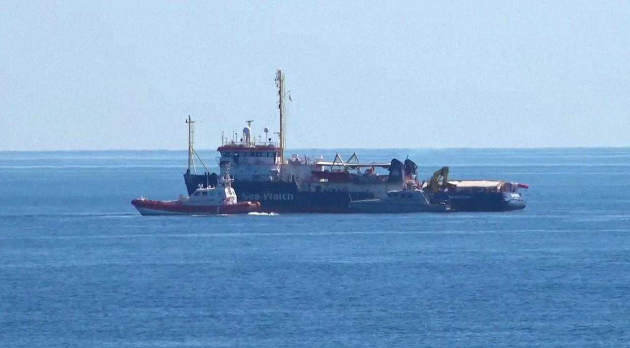 Die "Sea-Watch 3" Ende Juni mit Kurs auf Lampedusa
