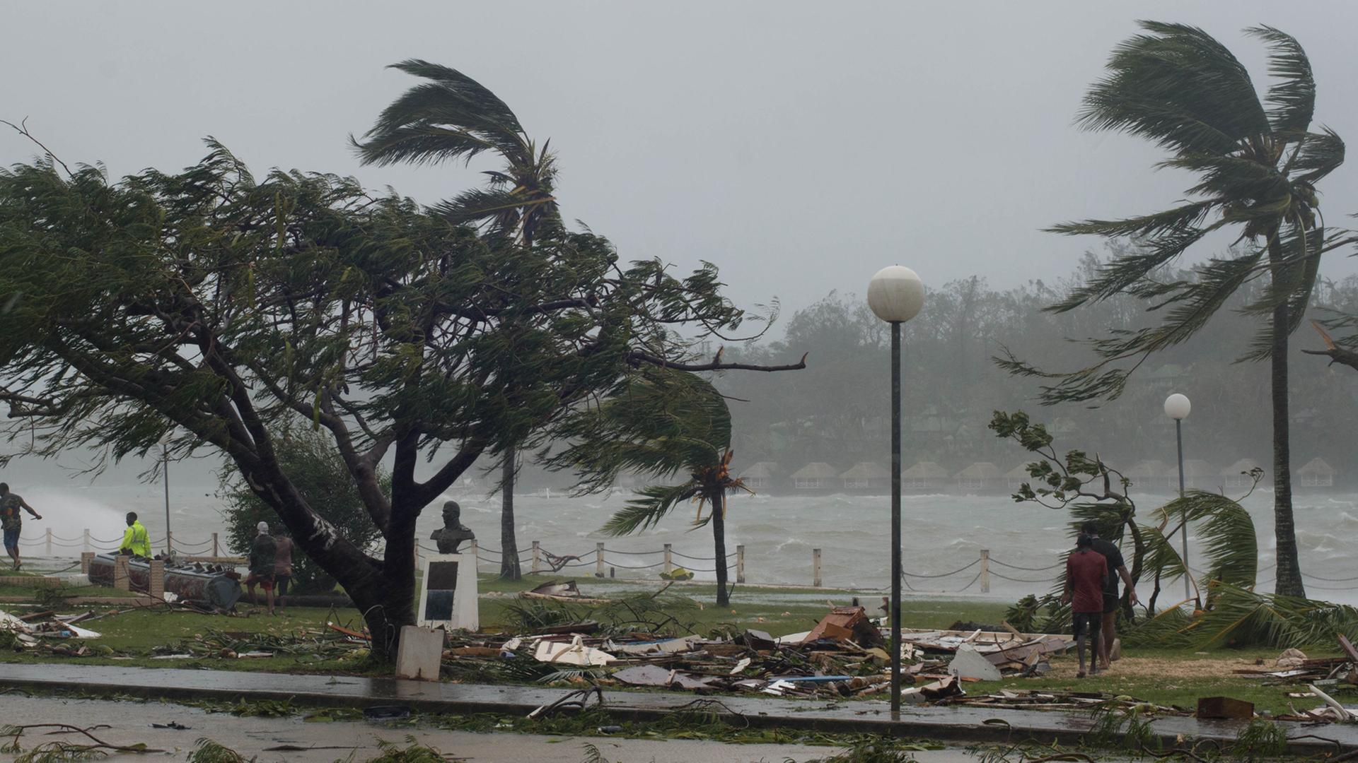 Der Wirbelsturm "Pam" hat auf den Inseln Vanuatus erhebliche Schäden angerichtet.