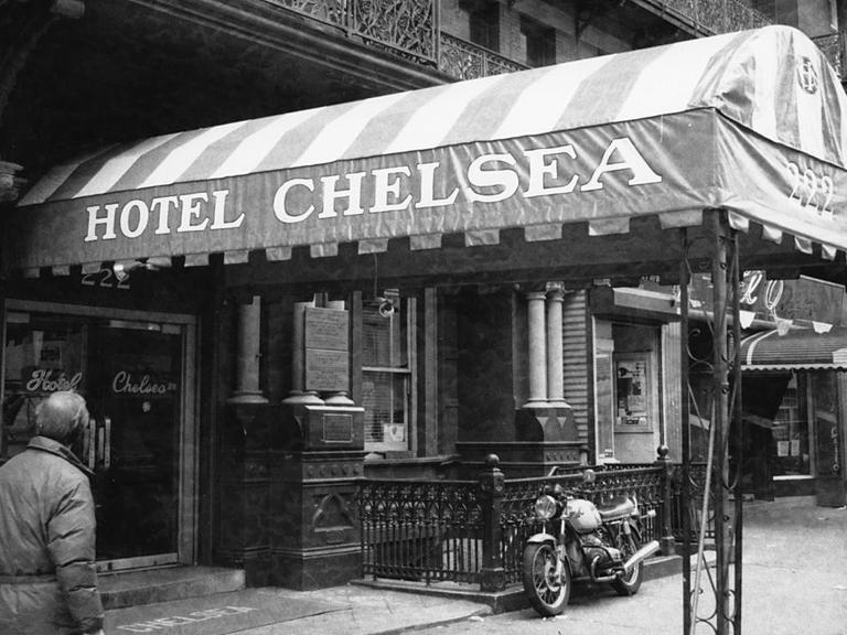 Das Chelsea Hotel auf der 23rd Street in New York City, 1978.