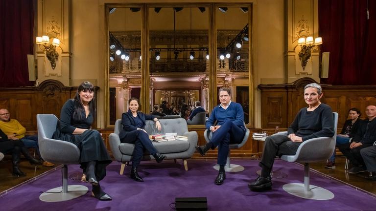 Vea Kaiser, Thea Dorn, Jakob Augstein und Marion Brasch in der Sendung "Das Literarische Quartett".