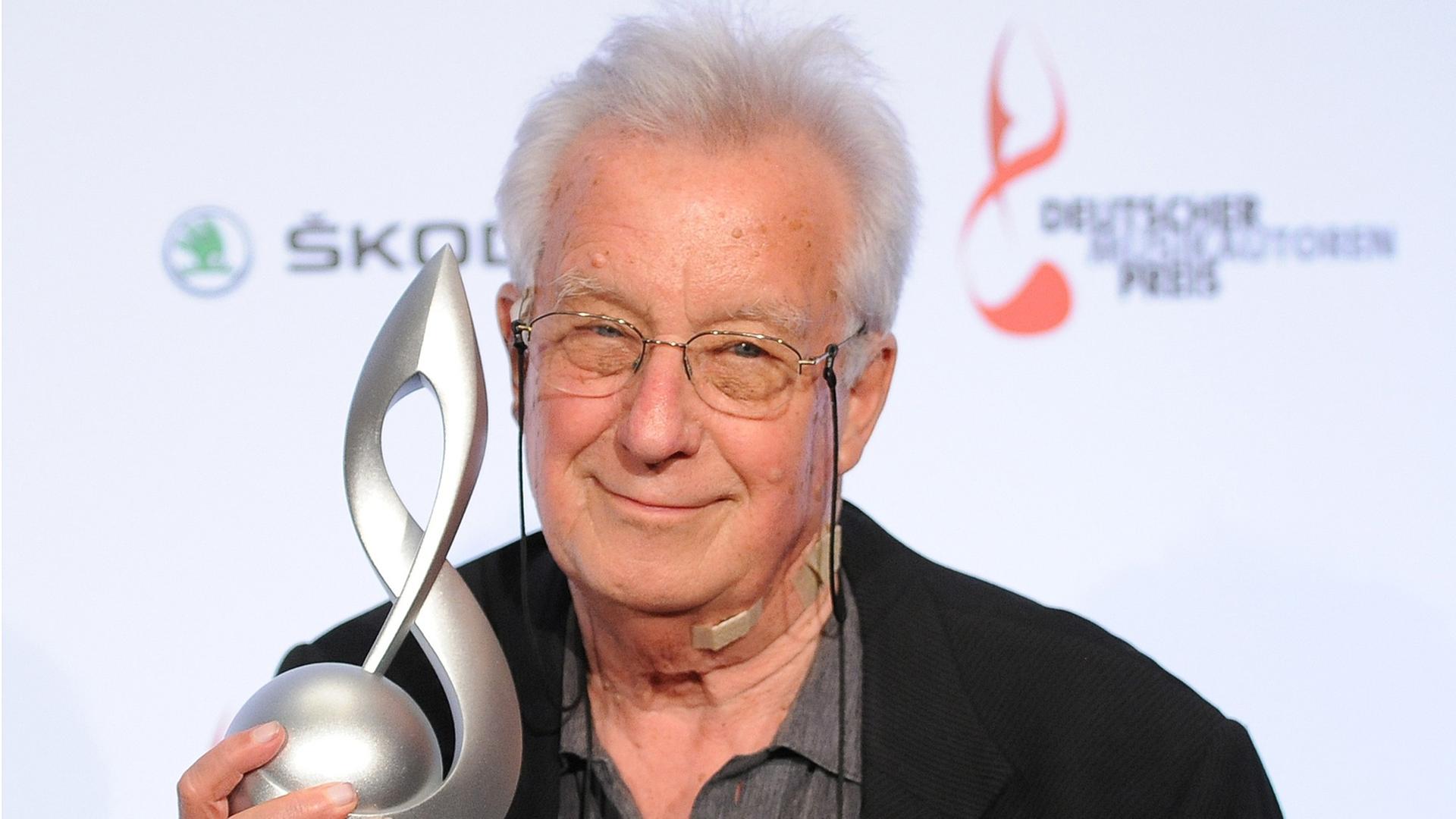 Der Komponist Dieter Schnebel bei der Verleihung des Deutschen Musikautorenpreises 2012 in Berlin
