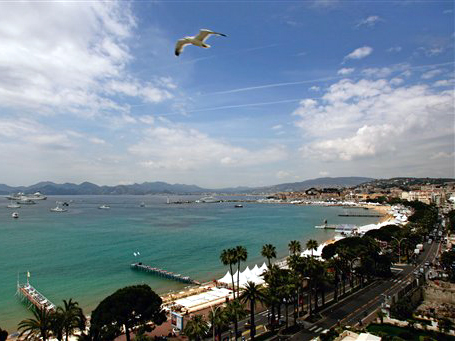 Blick über die Bucht von Cannes in Südfrankreich Blick über die Bucht von Cannes in Südfrankreich