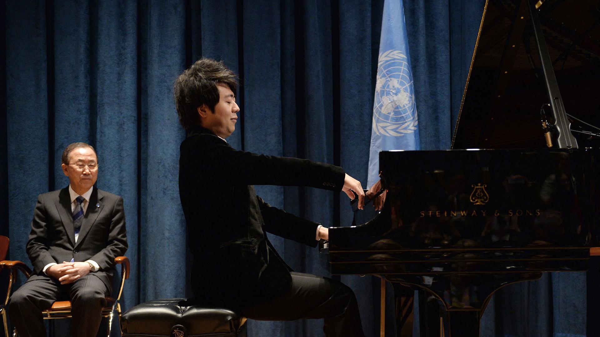 Der chinesische Pianist Lang Lang bei einem Konzert bei den UN in New York.