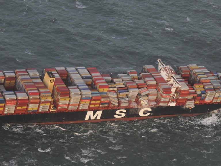 Das Containerschiff "MSC Zoe"