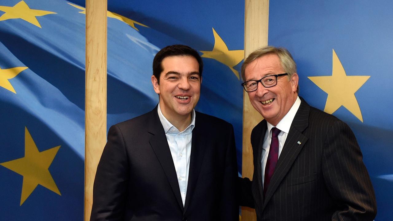 Der griechische Ministerpräsident Alexis Tsipras und EU-Kommissionspräsident Jean-Claude Juncker.