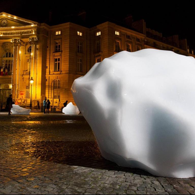Eis-Installation des Künstlers Olafur Eliasson zur Klimakonferenz 2015 in Paris