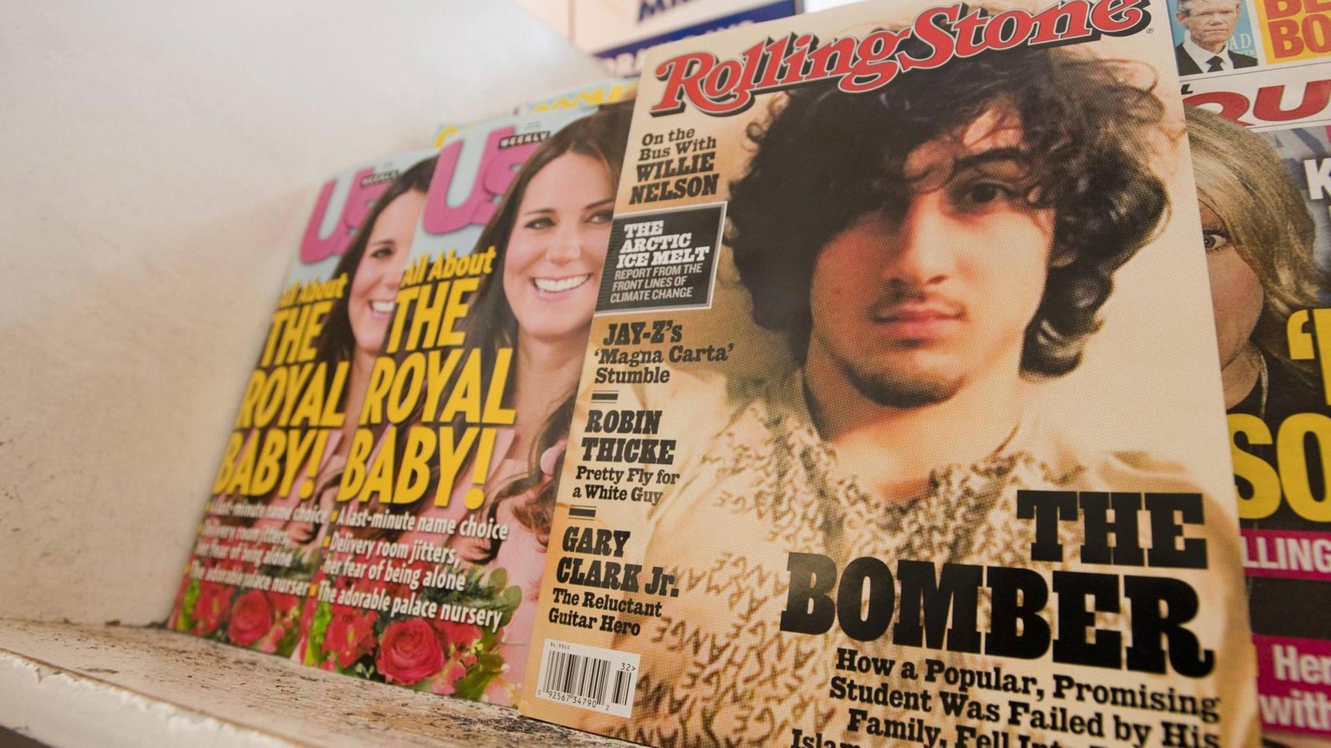 Die "Rolling Stone"-Ausgabe vom 1. August 2013, auf dem Titelblatt ist der Boston-Marathon-Bomber zu sehen