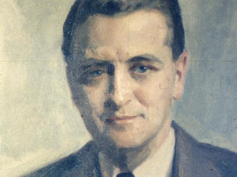 Der US-Schriftssteller Francis Scott Fitzgerald im Portrait.