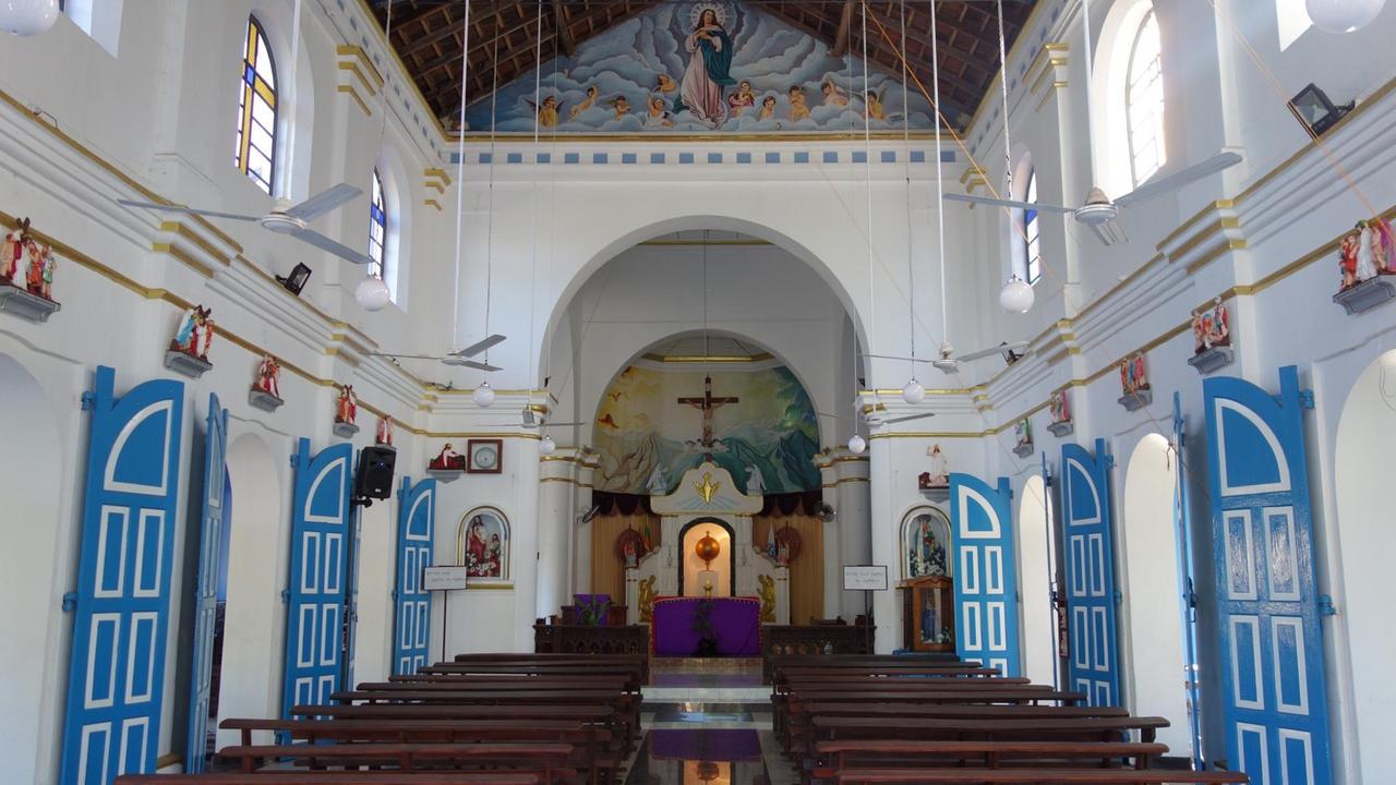 Viele Kirchen im Norden Sri Lankas, wie diese in Vavuniya, wurden nach dem Krieg sorgsam restauriert.