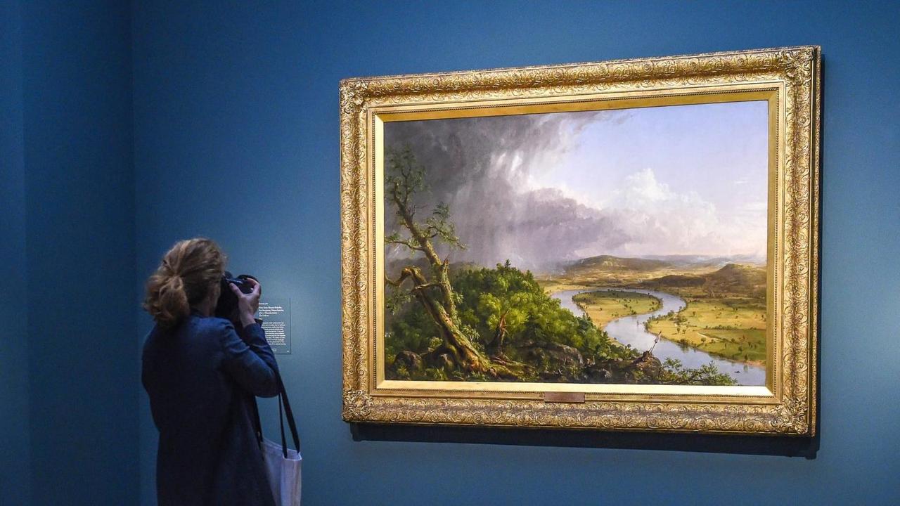 Thomas Coles "View from Mount Holyoke, Northampton Massachusetts, After a Thunderstorm - The Oxbow" (1836) in der National Portrait Gallery London.