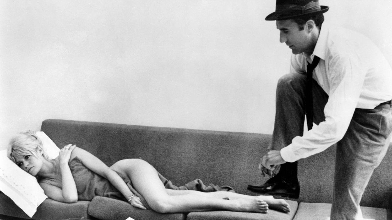 Filmszene mit Brigitte Bardot und Michel Piccoli in "Die Verachtung" (Le Mepris) von 1963.