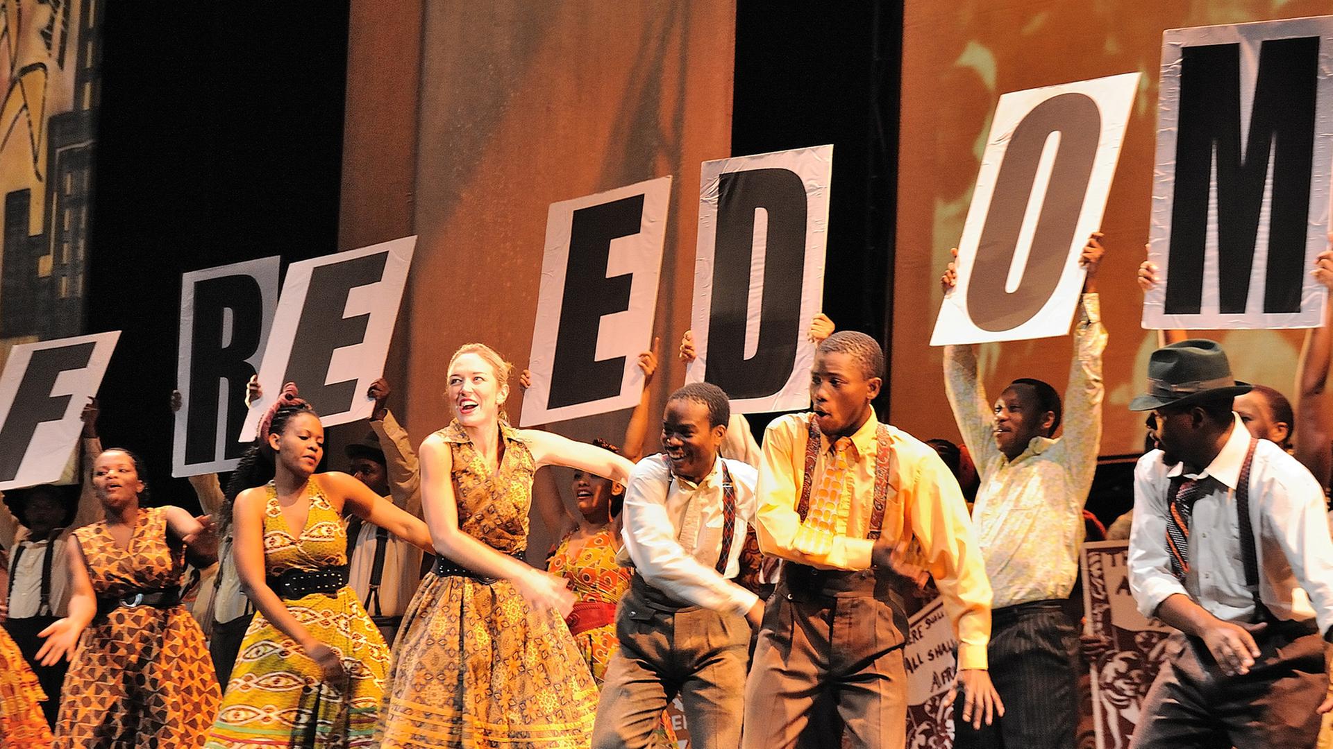 Musical "Mandela Trilogy" am Deutschen Theater München, undatiertes Probenfoto / - NUR IN ZUSAMMENHANG MIT BERICHTERSTATTUNG ÜBER DAS MUSICAL -