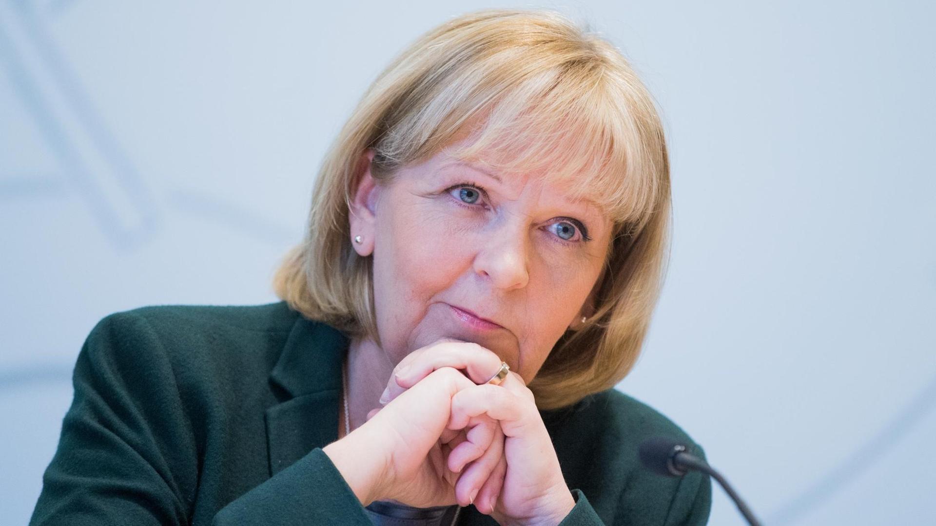 Die nordrhein-westfälische Ministerpräsidentin Hannelore Kraft (SPD) im Landtag in Düsseldorf (Nordrhein-Westfalen).
