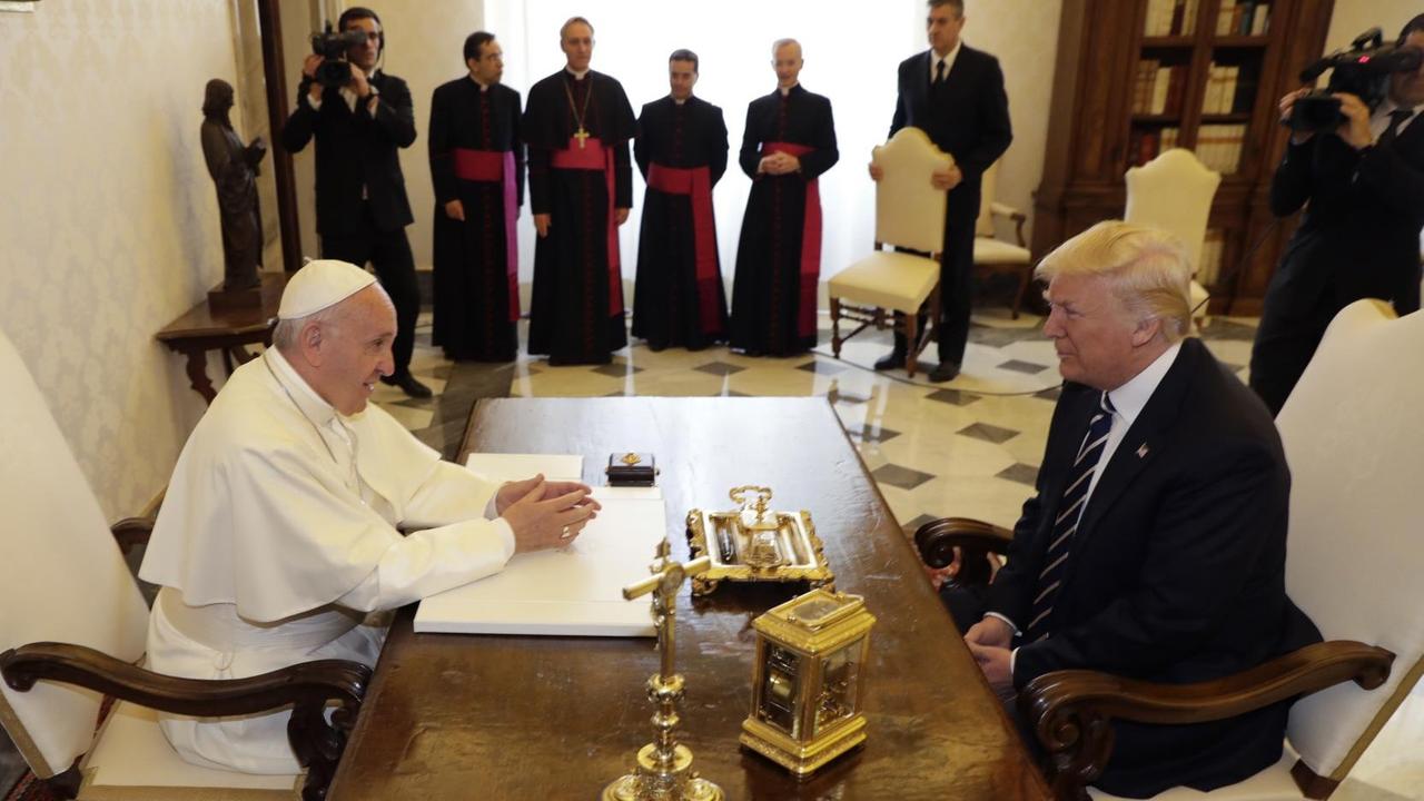 US-Präsident Donald Trump im Vatikan bei Papst Franziskus