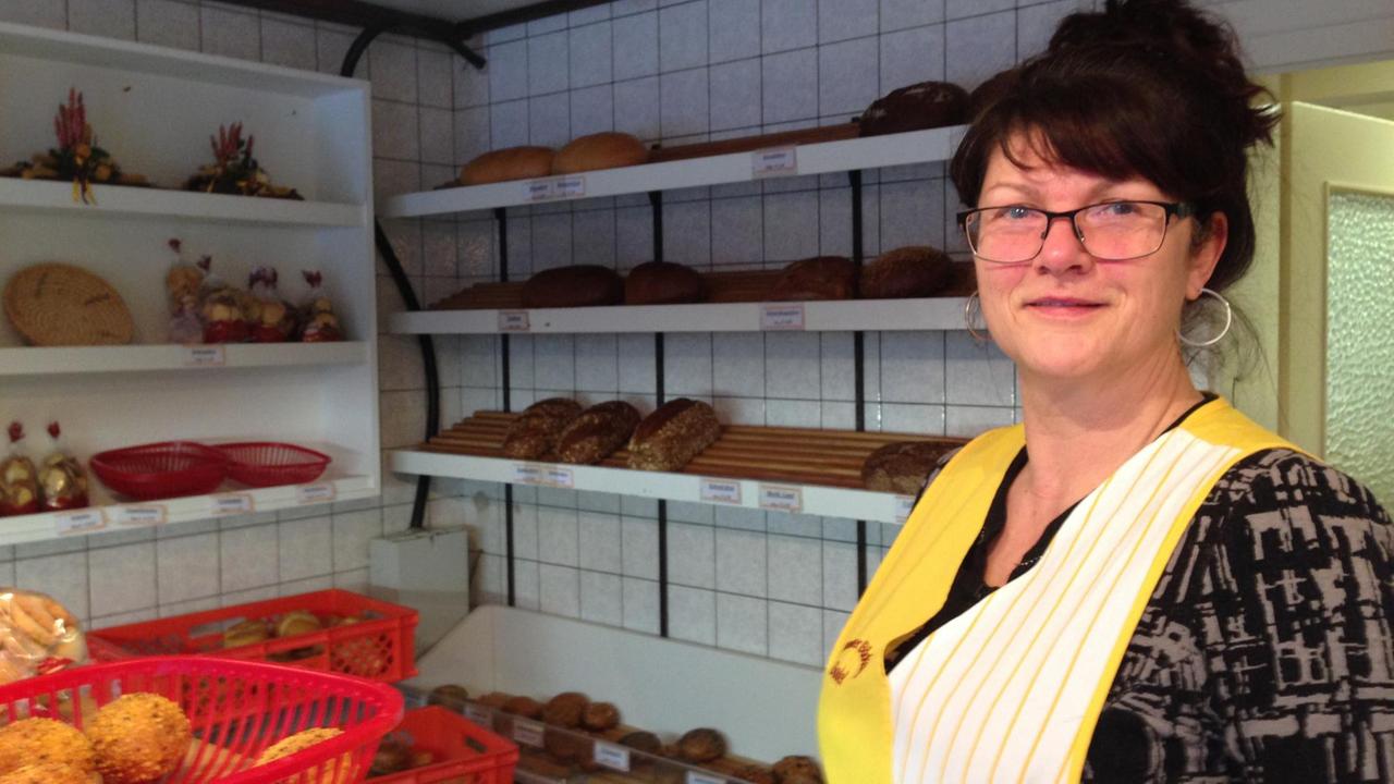 Silke Radtke in der Bäckerei von Tramm in Mecklenburg-Vorpommern