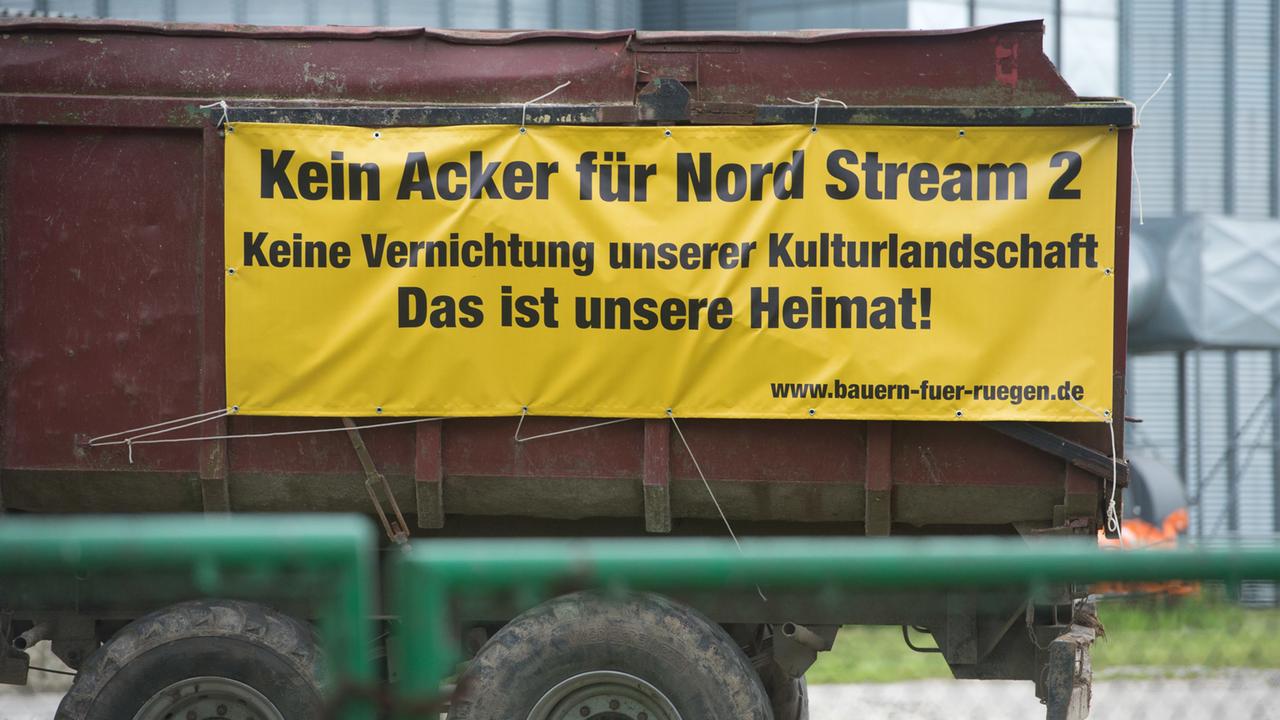 Protest auf Rügen gegen "Nord Stream 2"
