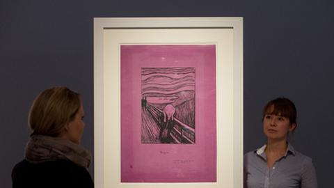 Die Staatsgalerie ist im Besitz des weltweit einzigen Abzugs auf violettem Papier des als «Der Schrei» berühmt gewordenen Motivs.