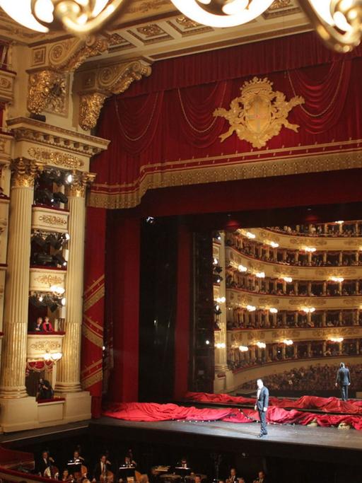 Die Innenansicht des Theater der Scala in Mailand.