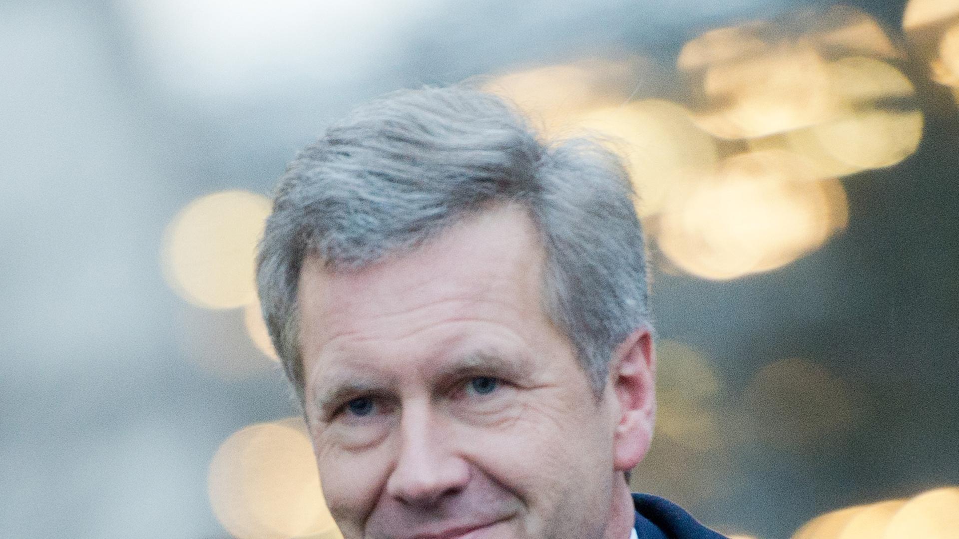 Ex-Bundespräsident Christian Wulff kommt am 09.01.2014 zum Landgericht in Hannover (Niedersachsen).