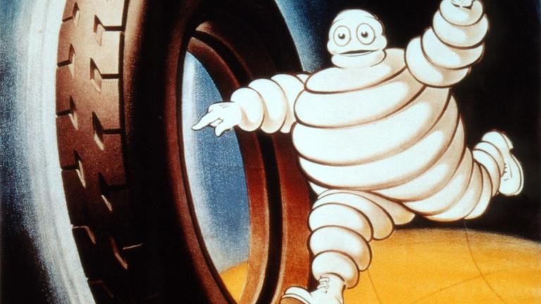 Die Werbefigur des Reifenherstellers Michelin. Der französische Automobilzulieferer nutzt Computersimulationen, um Konzepte für neue Reifenmodelle zu testen