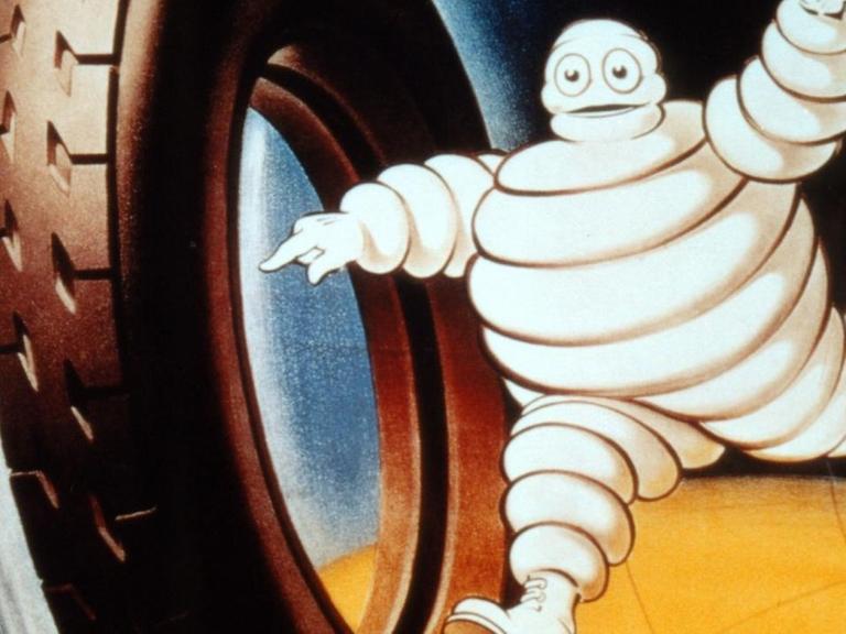 Die Werbefigur des Reifenherstellers Michelin. Der französische Automobilzulieferer nutzt Computersimulationen, um Konzepte für neue Reifenmodelle zu testen