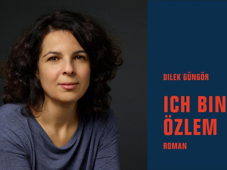 Zu sehen ist die Autorin Dilek Güngör und das Buchcover "Ich bin Özlem"