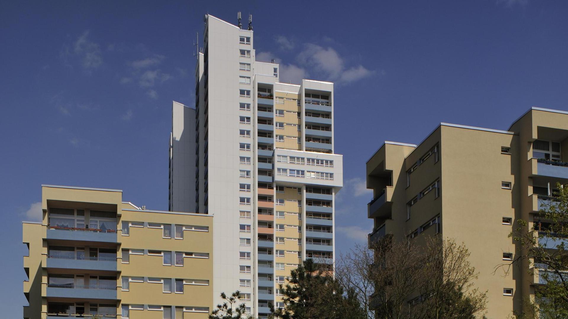 31-geschossiges Wohnhochhaus von Walter Gropius mit 18.000 Wohnungen in Berlin.