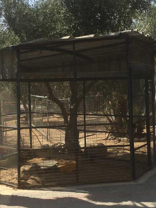 Leere Gehege im Zoo von Khan Younis (Gaza)