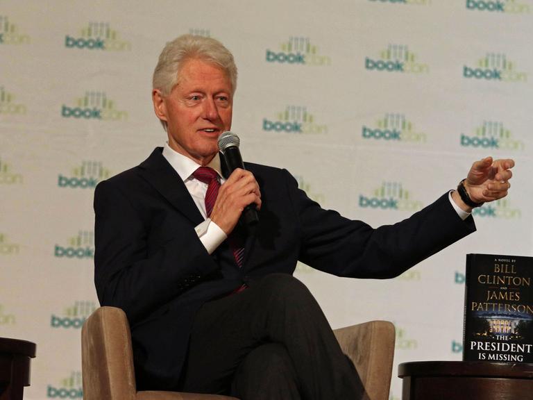 Ex-Präsident Bill Clinton am 03.06.2018 in New York bei der Vorstellung seines Thriller-Debüts "The President is Missing".