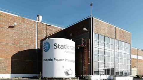 Das weltweit erste Osmose-Kraftwerk in Tofte in der Nähe von Oslo, Norwegen