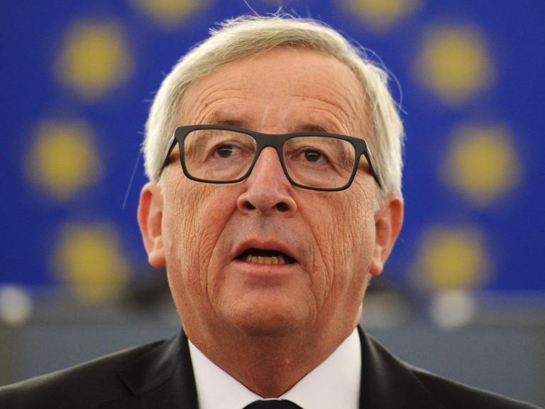 EU-Kommissionspräsident Jean-Claude Juncker während seiner Rede zur Lage der Europäischen Union.