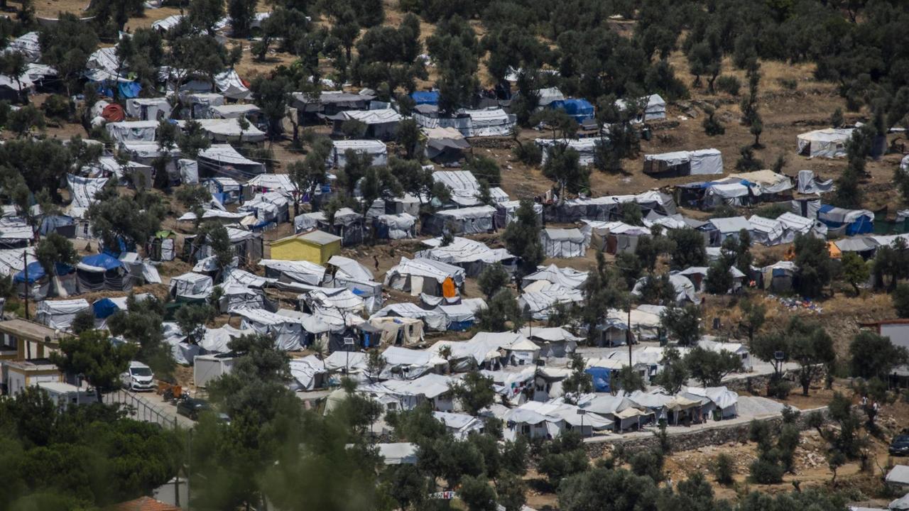 Flüchtlingslager Moria auf der Insel Lesbos.