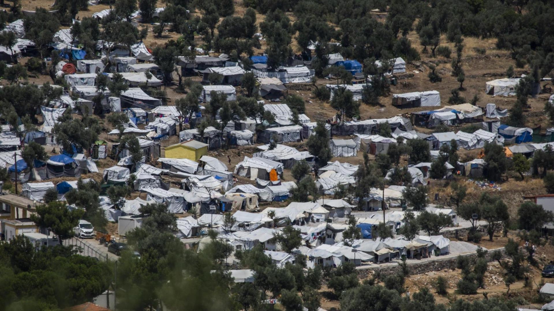 Flüchtlingslager Moria auf der Insel Lesbos