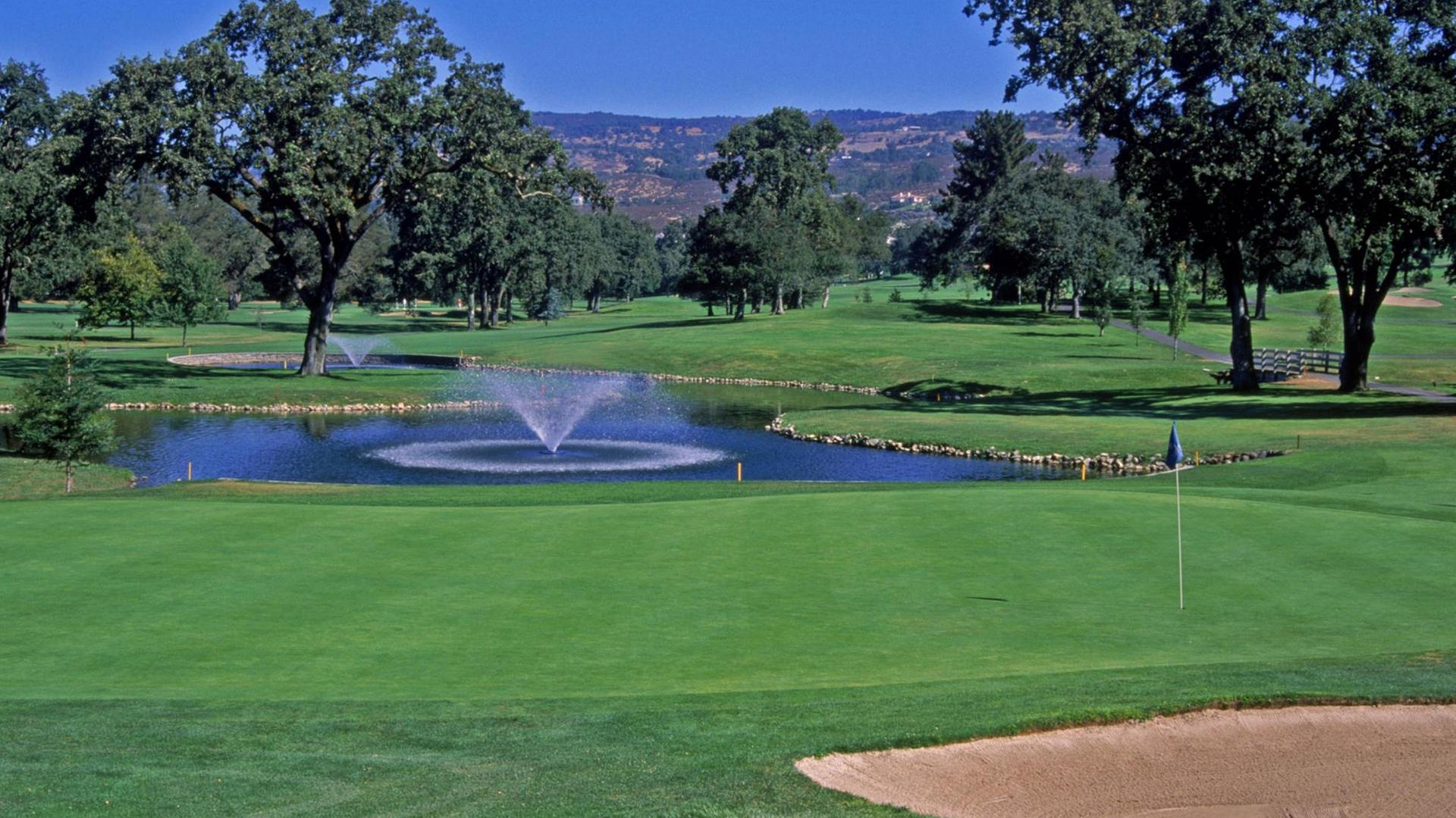 Blick auf das Golfresort Silverado Country Club & Resort in Napa, Kalifornien.