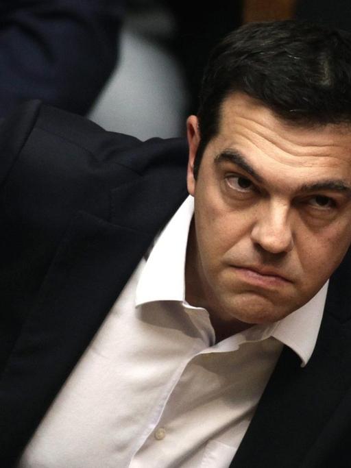 Griechenlands Ministerpräsident Alexis Tsipras im griechischen Parlament (27.06.2015)