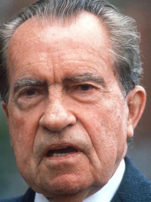 Der ehemalige amerikanische Präsident Richard Nixon (Republikaner), 1988.