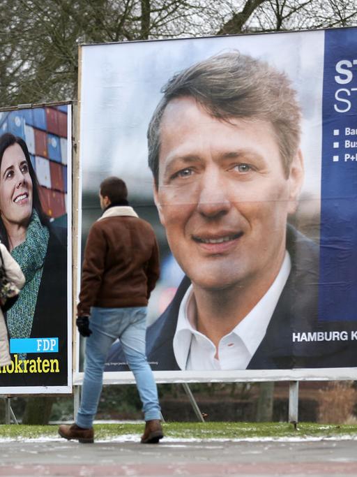 Wahlplakate zur Bürgerschaftswahl 2015 in Hamburg