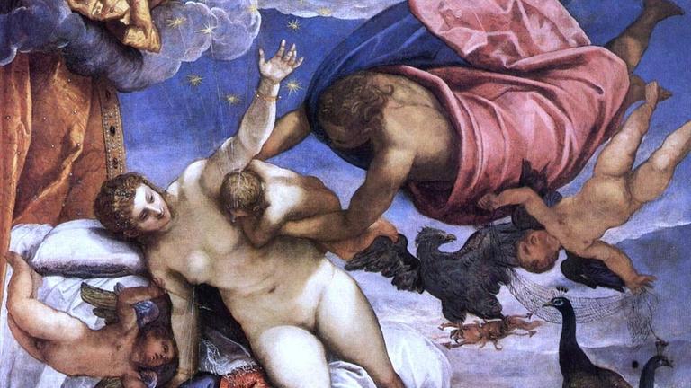 So stellte der italienische Maler Jacopo Tintoretto im 16. Jahrhundert die mythologische Erklärung der Griechen zur Entstehung der Milchstraße dar