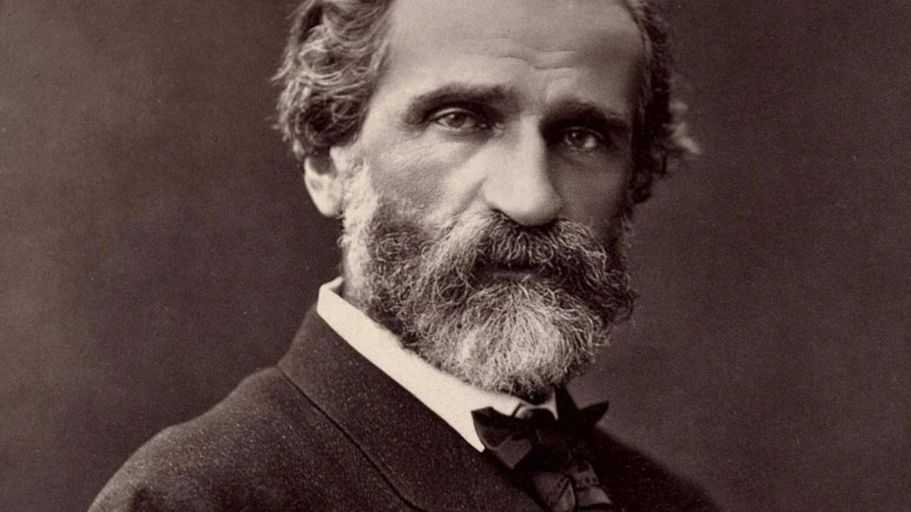 Bildnis von Giuseppe Verdi, das 1870 entstand.