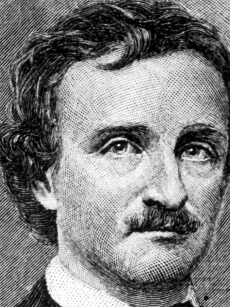 Der amerikanische Schriftsteller und Meister der Kriminalerzählung (u.a. "Der Doppelmord in der Rue Morgue") in einer zeitgenössischen Darstellung. Edgar Allan Poe wurde am 19. Januar 1809 in Boston geboren und ist am 7. Oktober 1849 in Baltimore gestorben.
