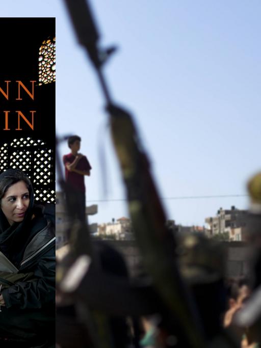 31. Oktober 2017 - Gaza-Stadt, der Gazastreifen, Palästina - Kämpfer des Islamischen Jihad-Kämpfers (Hintergrundbild), Buchcover (Vordergrund)