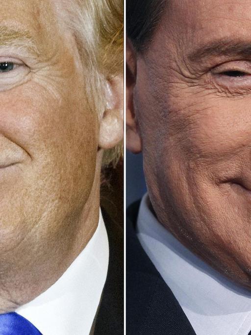 Links: Donald Trump, rechts: Silvio Berlusconi.