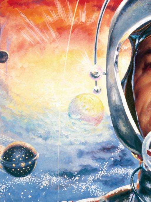 Eine Montage in der das Gesicht von Markus Söder in ein Bild aus dem Comic "Unser Mann im All" montiert ist.