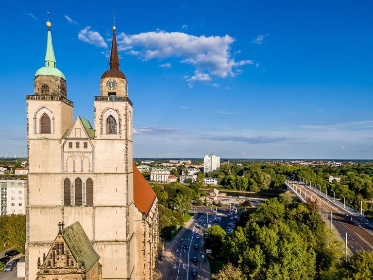 Die Johanniskirche in Magdeburg, aufgenommen am 02.09.2015.