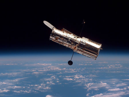 Das Hubble-Weltraumteleskop in der Umlaufbahn