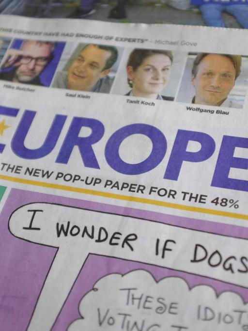Die britische Wochenzeitung "The New European" wurde nach der Entscheidung der Briten für den Brexit am 8. Juli 2016 gegründet. Sie will eine Stimme der 48 Prozent der Wähler sein, die für einen Verbleib in der EU gestimmt haben.